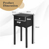 Modern Versatile Side Table End Table Sofa Bedside Table Nightstand W/ 2 Drawers