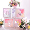 4pcs Baby Box Wedding Baby Shower Balloon Box Transparent Birthday Party Decor