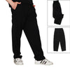 CHEF TROUSERS PLAIN BLACK CHEF PANTS UNIFORM UNISEX ELASTICATED WORK KITCHEN UK