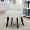 Vintage Velvet Fabric Dressing Table Stool Bedroom Low Back Makeup Vanity Chair