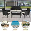 Rattan Garden Furniture Set 4 PCS chairs sofa Table Outdoor Patio Conservatory