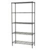 5 Tier Wire Shelving Metal Wire Shelf Kitchen Flatware Storage Display Rack Grey