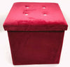 Soft Velvet Diamante Ottoman Folding Storage Box Footstool Seat new colour