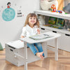 3-in-1 Kids Table and Chair Set Children Activity Bench Wooden Toy Storage Box