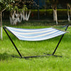Swinging Hammock with Steel Stand Frame Garden Camping Outdoor Patio Blue UK