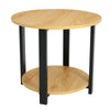 2 Tier Round Side Table Bedside Table End Table Nightstand Storage Shelf Stand