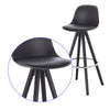 1x Barstool Breakfast stool Metal+leather Counter Bar Chair Faux Bar Stool