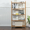 4 Tier Bamboo Storage Rack/Shelving Wire Shelf Kitchen/ Balcony/Office Unit 99cm