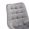 Velvet Office Chair Swivel Computer Desk Chair Armless Lift Chrome Legs Study