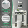 Over-The-Toilet Bathroom Storage Cabinet Washing Machine Rack W/ Paper Holder