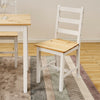 Compact Solid Wood Dining Table and 4 Chairs Set Home Kitchen Furniture 4 Colors
