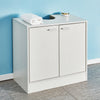 White Under Sink Cabinet Cupboard Unit Double Doors Storage Bathroom Furniture