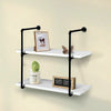 Industrial 2 Tier Wall Mounted Water Pipe Shelf Storage Display Home Decor