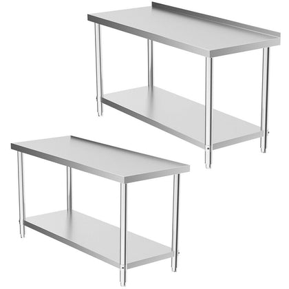 120cm Stainless Steel WorkTop Prep Bench Commercial Catering Table Kitchen Equip