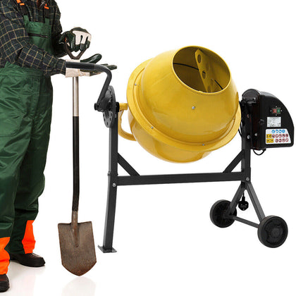 63L Electric Cement Mixer Portable Concrete Mortar Mixing Construction Machine