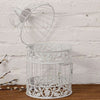 Metal Birdcage Large Round White Bird Cage Flower Pot Candle Holder Wedding Deco