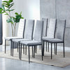 Set of 6 Grey Velvet Dining Chairs Side Chairs Home Office Study Lounge Chairs