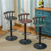 2X Bar Stool Leather PU Swivel Gas Lift Foot Rest Chair Kitchen Breakfast Seat