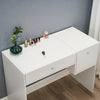 2 Drawers Flip up Mirror Storage Makeup Dressing Table Dresser Desk Furniture UK