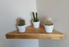 RUSTIC CHUNKY RECLAIMED WOODEN CORNER SHELF SHELVES BESPOKE 43cm WITH BRACKETS