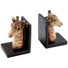Giraffe Bookends Wildlife Animal Ends For Book Shelves Organizer Resin Pack of 2