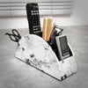 5 Compartment Faux Leather Remote Control Holder Desk Stationery Organizer - 3 C