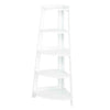 5 Tier White Corner Ladder Shelf Home Display Bookcase Corner Shelf UK Stock