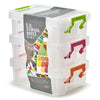 Storage Boxes with Lids Clear Plastic Home Office Organiser Container Stackable
