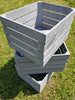 3 PACK - Large Wooden GREY Crate Apple Box Storage Display Unit Vintage