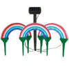 Waterproof Rainbow Solar Powered 3 LED Garden Lights Ornament Outdoor Lawn Lamps