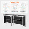Trade Show Display Podium Table Counter Stand 77.95"x15.16"x34.65" Folding