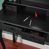 Wooden Dressing Table w/4 Mirror Stool Vanity Makeup Desk Stool Set White/Black