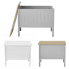 Ottoman Toy Box Chest Wooden Storage Blanket Bedding Trunk Cabinet UK
