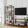Industrial Style Bookcase Storage Dispaly Shelving Unit Metal Vintage Bookshelf