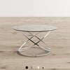 Monarch Clear Glass Round Coffee Table Chrome Base-CFT36/CH