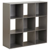 Hartleys Grey 9 Cube Modular Square Storage/Shelving 3 Tier Shelf Display Unit