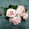 10 Heads Bouquet Silk Rose Artificial Flowers Fake Buch Wedding Home Party Decor