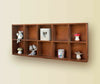 Rustic Wooden Wall Shelves Storage Compartment Shelving Vintage Cubes Coat Hook