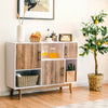 3-Door Sideboard w/Storage Compartments Modern Standing Cabinet Buffet TV Stand
