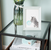 Industrial Bedside Table Vintage Style Side Cabinet Modern Glass Metal Room Unit