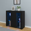 Cabinet Cupboard sideboard TV Unit Matt Body and High Gloss Doors + LED Light!