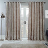 Sienna Crushed Velvet Curtains PAIR of Eyelet Ring Top Fully Lined Ready Made
