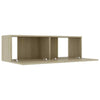 TV Cabinet TV Stand Unit Wall Mounted Floating Cupboard 2 Compartments Furniture