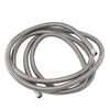 NEW QUALITY AN6 STAINLESS STEEL BRAIDED FUEL HOSE LINE OIL PETROL SILVER 3 Meter