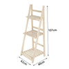 3Tier Wooden Ladder Folding Book Shelf Stand Plant Flower Display Shelving Rack