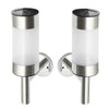 Stainless Steel Solar Power LED Wall Lights Fence Door Lamp Outdoor Garden 2x
