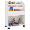 Children Toy Storage Unit with Wheels Kids Display Bookshelf Stand Rack Cabinet