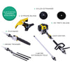 5 in 1 52cc Petrol Hedge Trimmer Chainsaw Brush Cutter Pole Saw Outdoor Tools UK