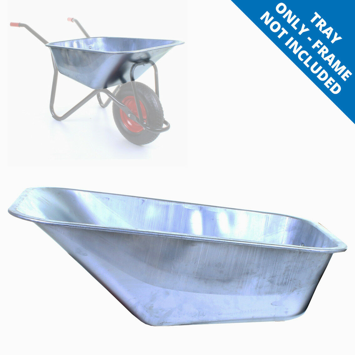 Galvanised wheelbarrow store puncture proof