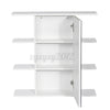 Bathroom Mirror Cabinet Vanity Medicine Storage Makeup Wall Cupboard Shelf White